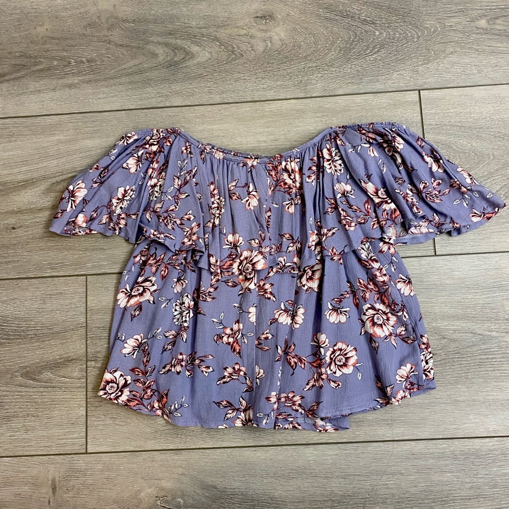 Floral off the shoulder top